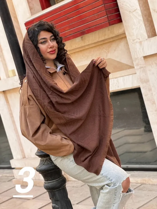 شال موهر قهوه ای