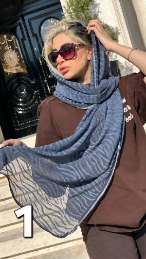 شال حریر زبرا