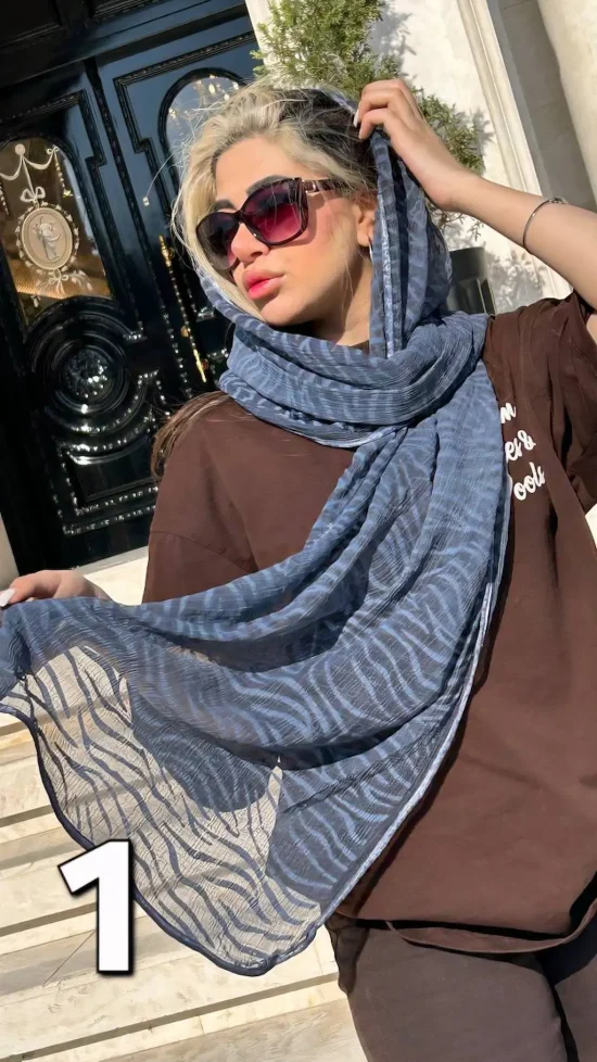 شال حریر زبرا