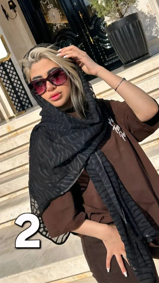 شال حریر زبرا