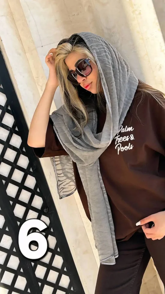 شال حریر زبرا