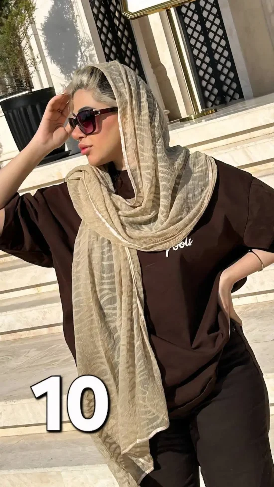 شال حریر زبرا