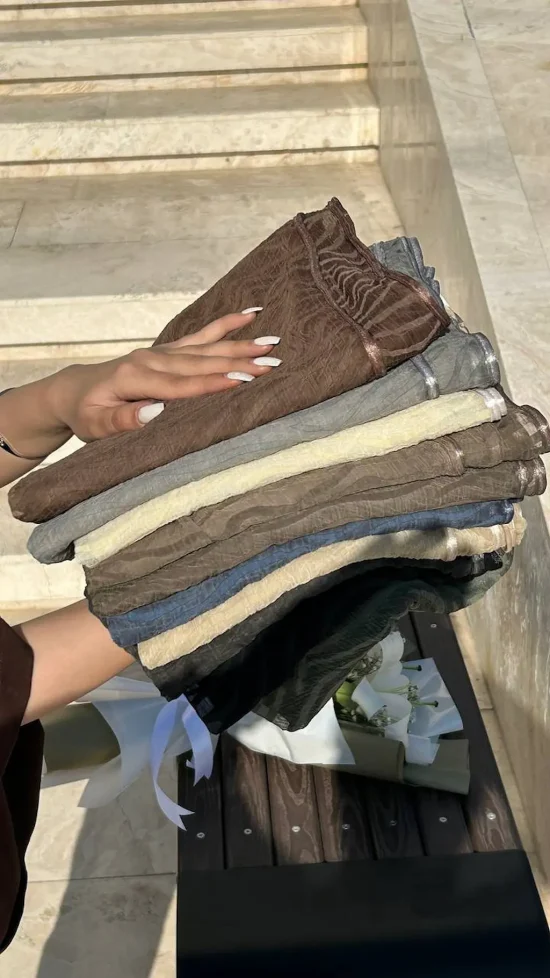 شال حریر زبرا