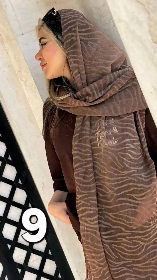 شال حریر زبرا