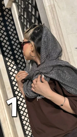 شال حریر زنبوری