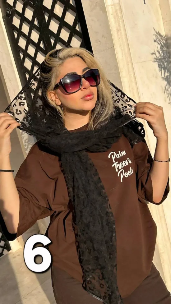شال توری مشکی