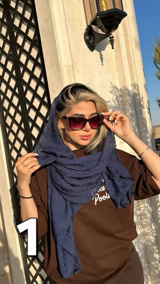 شال حریر پلیسه کژال