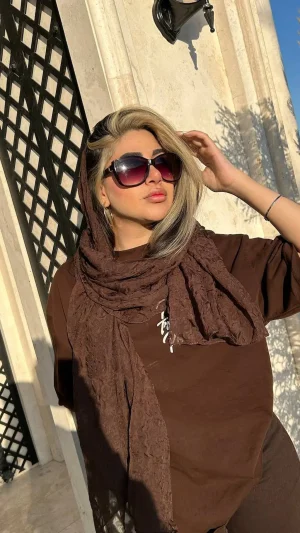 شال حریر پلیسه کژال