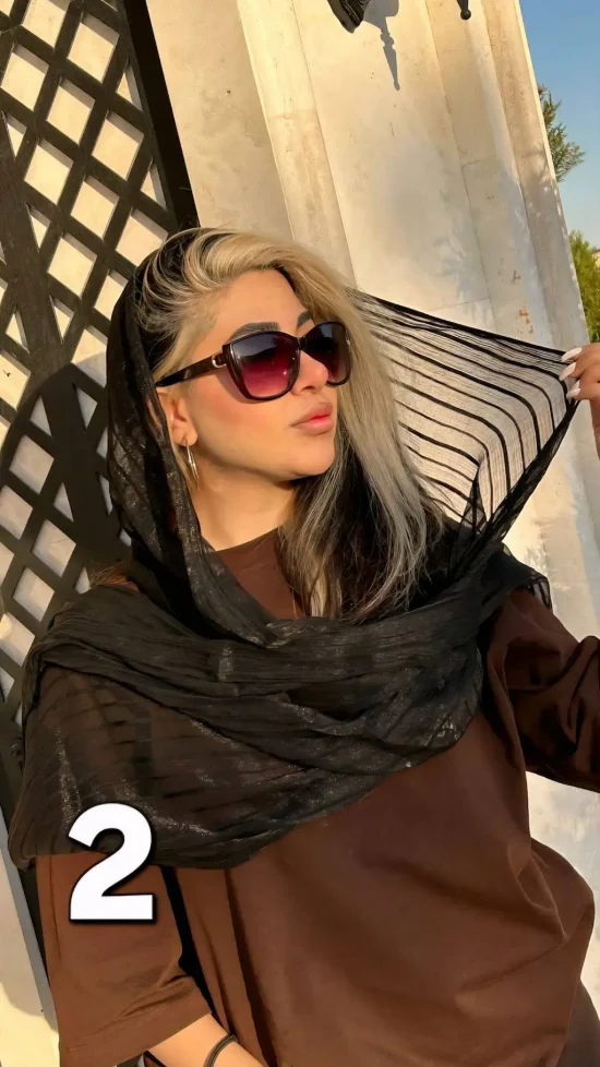 شال حریر مزونی